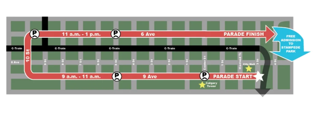 Calgary Stampede 2026 Parade Route | Credit: Calgary Stampede Parade